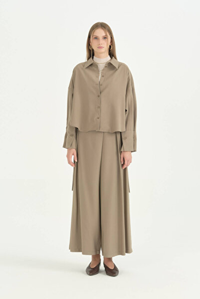 Nihan Oversize Form Modal Shirt - Mink
