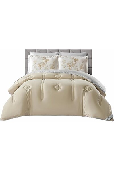 D DONETELLA FEEL THE LUXURY طقم لحاف سرير دونيتيلا، مقاس كينج يناسب 200×200 س...