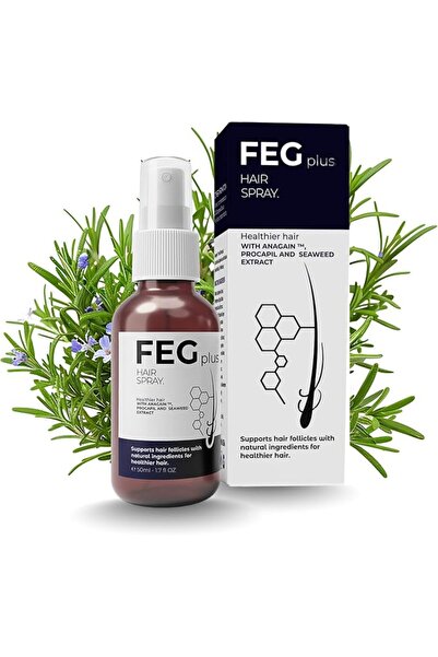 FEGPLUS سيروم إكليل الجبل للشعر واللحية (50 مل)، بخاخ شعر بخلاصة إكليل الجبل،...