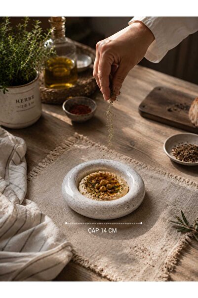 Ceresshop طبق مقبلات فقاعي مصنوع يدويًا - طبق تقديم مزخرف مقاس 14 سم
