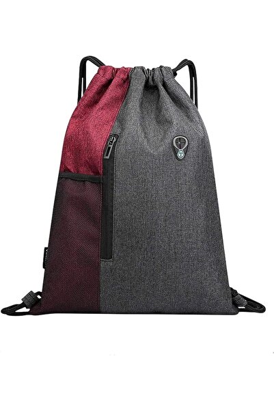 TERRIFI Red Sports Drawstring Bag - Unisex, Perfect for Gym, Running, Swimmin...