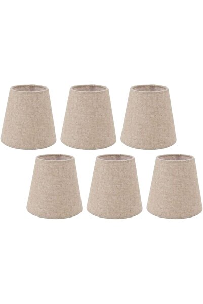 Denash Small Lamp Shades,6Pcs Clip On Lamp shade,Drum Linen Fabric Small Clip...