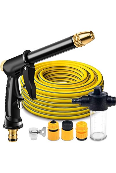 LinJie Garden Hose Nozzle,Water Spray Gun Copper Nozzle With 4 Spraying Modes...