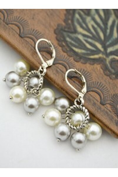 Stoneage Glass Pearl Earrings - Multicolor -