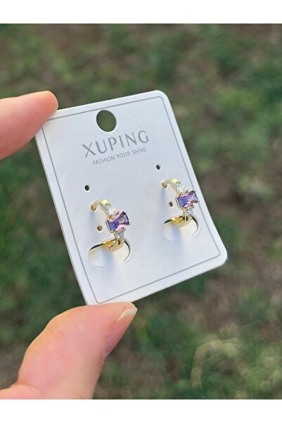 ATELİER GİZEM Xuping kararmaz gold çelik küpe