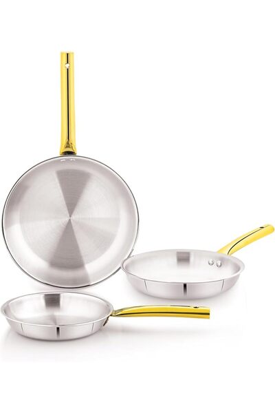 theanemos The Chef Story Haptik Series Full Triply 3 Pcs Cookware Set | Fry P...