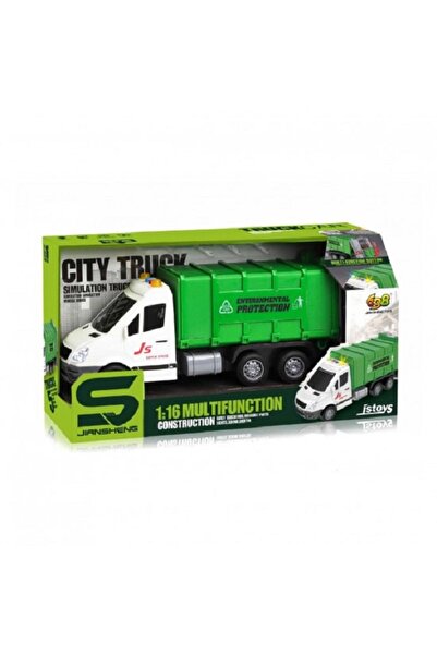 JS Toys JSTOYS JS138 toy garbage truck, 1:16, with friction, lights and sound...