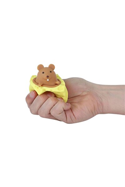 Noname Jucărie senzorială antistres Squeeze Cheese Pop-Up Mouse, 5 cm, cafeniu