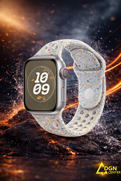 FMK Apple Watch 42 mm (1., 2., 3. ve 10. Nesil) Uyumlu Benekli Premium Spor S...