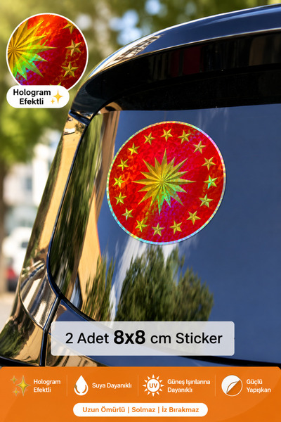 eslem bijuteri FORS HOLOGRAM Logo 8 cm 2 Adet | Türkiye FORS Araç Ön Cam Sticker