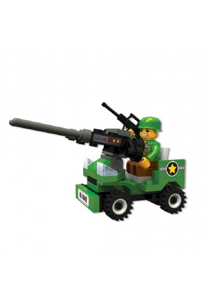 Blocki Set de construcție MyArmy KB0942 vehicul cu tun și figurină soldat, 49...