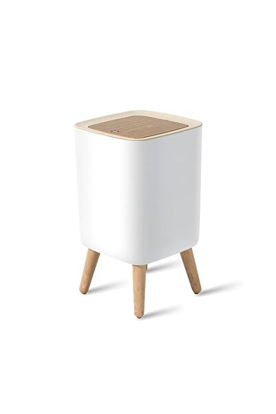 Generic Kitchen Bathroom Trash Can with Lid, Modern Office Garbage Can with P...