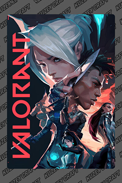 Kuzey Craft Valorant Gamer Metal Poster Duvar Tablosu Özel Tasarım Hediye Par...