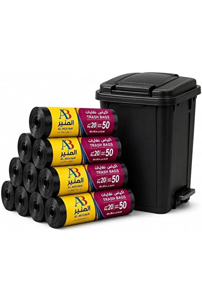 abacıshop Heavy Duty Trash Bags 50 Gallon 20 Count Leakproof Garbage Bags 85x...