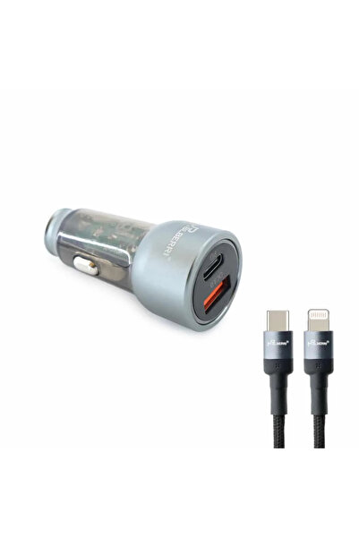 mpBLBERRI 30 Watt PD Car Charger With USB-C to Lightning Cable