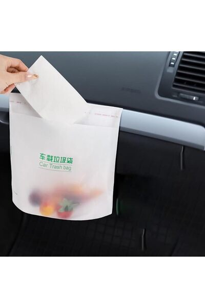 KASTWAVE Disposable Car Trash Bags 20 Pack, Adhesive Self-Standing Garbage Ba...