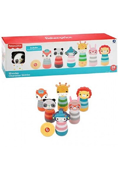 FISHER PRICE Παιδικό σετ μπόουλινγκ Fisher-Price, Ξύλινα Σκίτλς με Χαρακτήρες...
