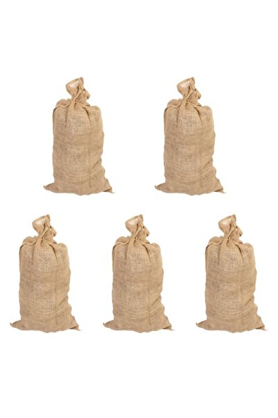 Solplant Set 5 saci iuta naturala cu snur, 110x60 cm, max 50 kg, depozitat si...