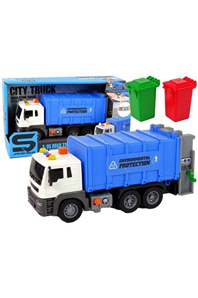 Noname Camion de salubritate de jucărie JSTOYS JS108A albastru, 1:16, cu fric...
