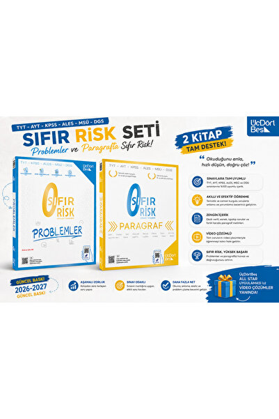 Üç Dört Beş Yayıncılık ÜçDörtBeş Yayınları Üçdörtbeş Sıfır Risk Problemler + ...