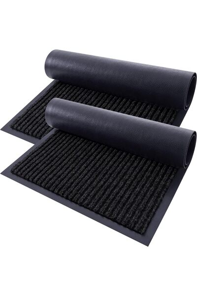 ALMEKAQUZ 2pcs Front Door Mat Indoor Outdoor Entrance, Waterproof Heavy Duty ...