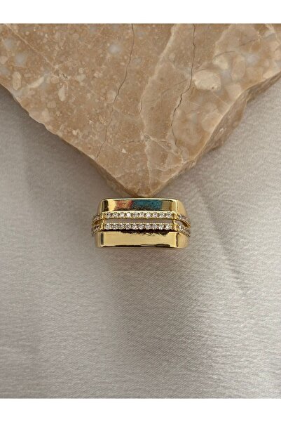 XUPING JEWELRY 14K Zirkon Detaylı Tasarım Kuyumcu Model Xupıng Çelik Yüzük