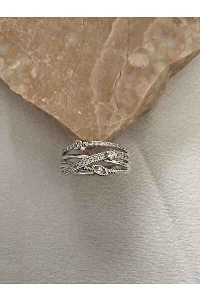 XUPING JEWELRY 14K Zirkon Detaylı Tasarım Kuyumcu Model Xupıng Çelik Yüzük