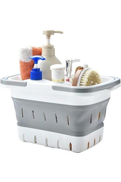 Tazweeq Foldable Shower Caddy Basket with Handles, Space-Saving Collapsible S...