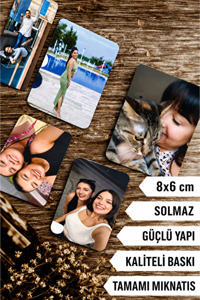 mufemu Sürpriz Hediyeli 30 Adet Kişiye Özel Fotoğraflı Resimli Buzdolabı Magn...