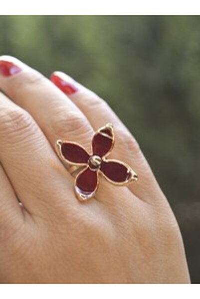 Stoneage Mineli Ring - Burgundy -