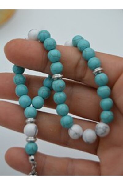 Stoneage Turquoise and Howlite Stone Prayer Beads - Mixed -