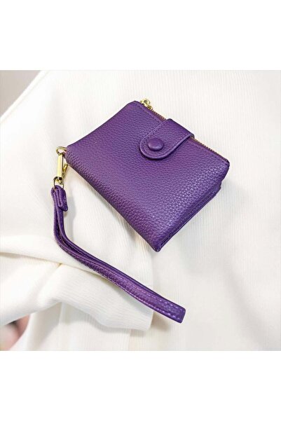 rinkadoll Purple Color Small Size Soft Texture Quality Wallet Clutch Bag
