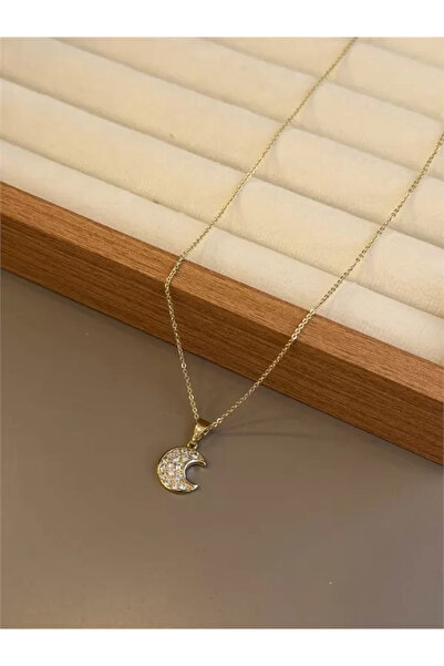 Şeker Portakalım Xuping Crescent Necklace - Gold