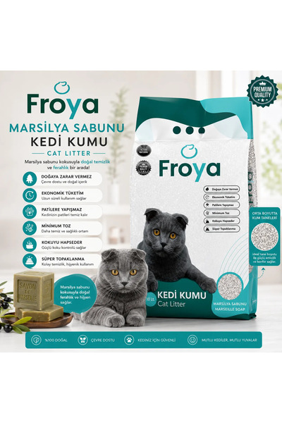 Velluna Home Froya Marsilya Sabunu Kokulu Kedi Kumu 10 Lt Orta Taneli Topakla...