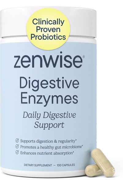 Zenwise Health Digestive Enzymes and Bromelain for Gut Health - Probiotic Multi Enzymes with Prebiotics and Probiotics for Women and Men for Digestive Health and Bloating Relief for Digestion - 100 CT