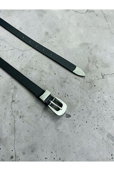 Paşala Leather Hakiki Gerçek Deri 2 cm Unisex Aksesuarlı Kemer Metal Uç ve Me...