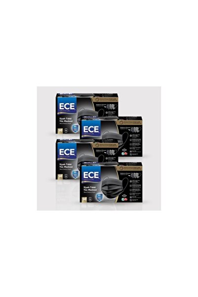 Ece 4 KATLI (MELTBLOWN) MASKE YUMUSAK ELASTIK YENI NESIL LASTIKLI (50 LI) TURKUAZ