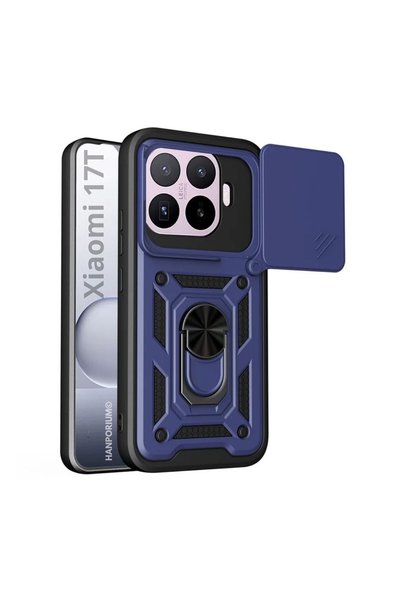 HANPORIUM Xiaomi 17t Compatible Tank Case with Ring Stand Extra Impact Protec...