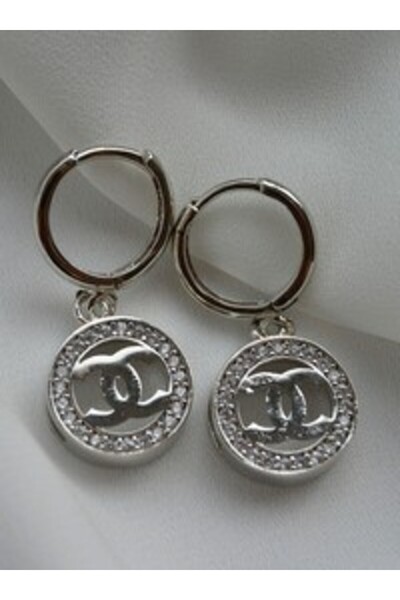 Stoneage Zircon Stone Earrings - Silver Color -