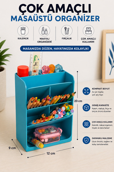 Neo Gift Masa Üstü Çok Amaçlı Organizer / İstediğiniz renkte üretim