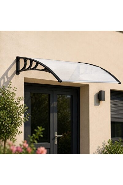 Solplant Copertina marchiza, policarbonat si aluminiu, transparent, 120x75x23 cm