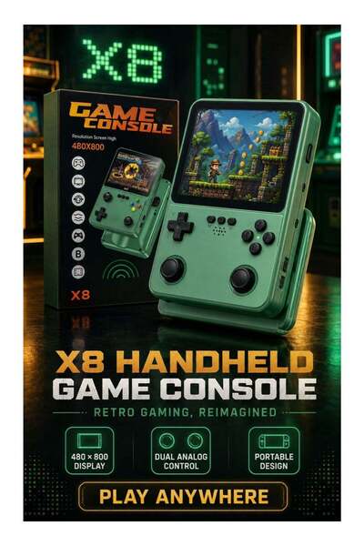 Generic X8 Portable Handheld Game Console with 480x800 Display and Dual Analo...