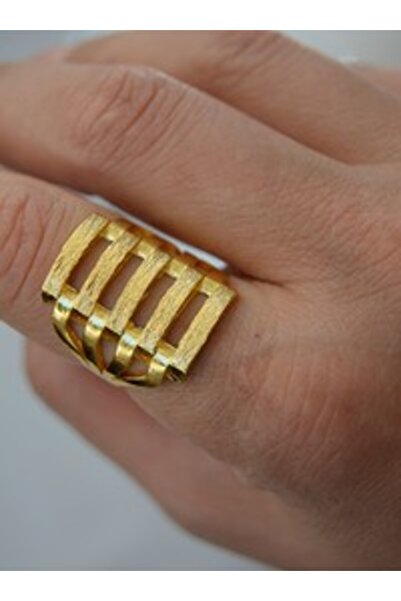 Stoneage Rib ring- gold color -