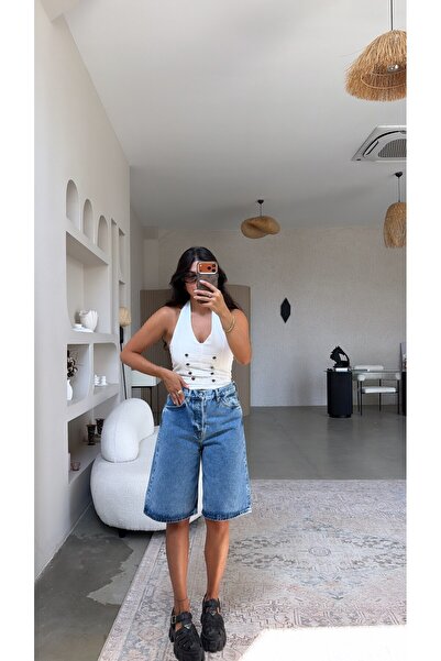 Buket Teke Cs Original Jean Capri Shorts