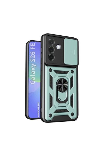 HANPORIUM Samsung Galaxy S26 Fe Compatible Tank Case with Ring Extra Impact P...