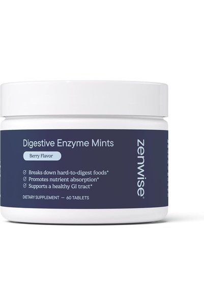 Zenwise Health Chewable Digestive Enzymes Mints, Digestion Relief - 60 CT