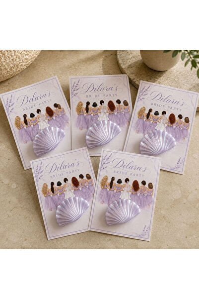 Kişiye Özel Bride Party İstiridye Toka