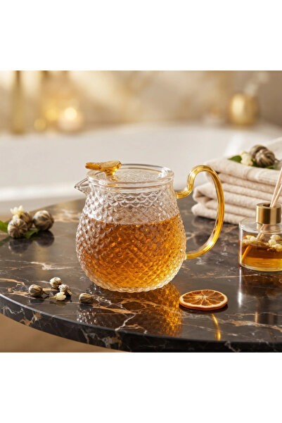 Livenda Stylishly Designed Glass Teapot - 550 ml - Borosilicate Glass