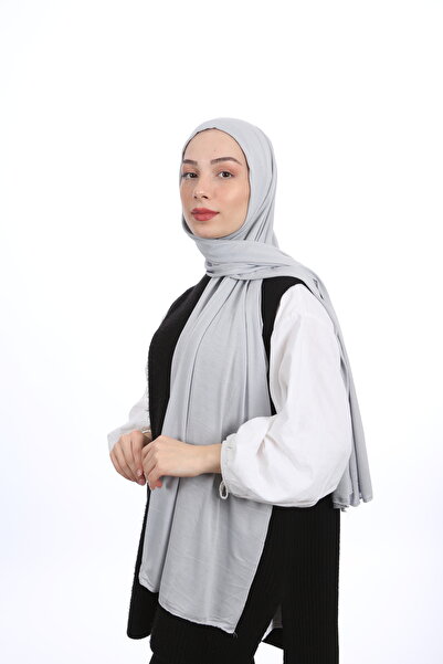 QÜB-AR 185x70 cm Overloklu Viskon Penye Şal - Terletmeyen Kolay Şekil Alan Günlük Şal