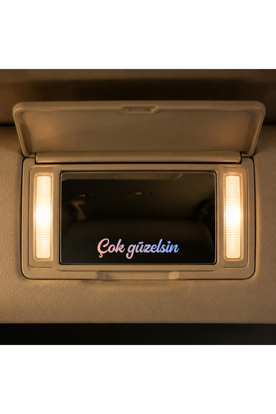 AlpiLeo Çok Güzelsin Oto Sticker | Güneşlik Ayna Yazısı Araba Cam Sticker | M...